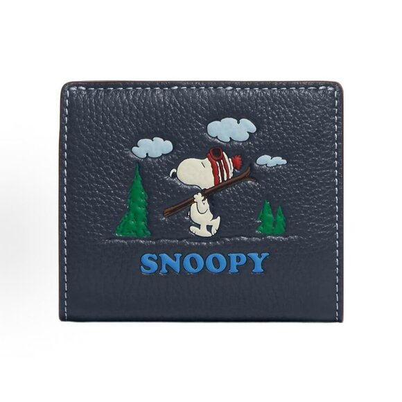 Coach CF251 X Peanuts Snap Wallet With Snoopy cf251 - Picture 1 of 4